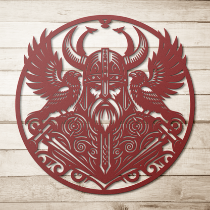 Custom Norse steel sign – Icelandic Viking battle wall hanging