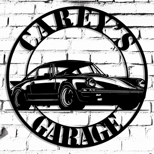 Porsche 911 Metal Garage Sign