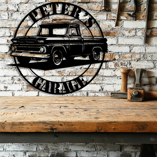 Chevy Truck Classic Car Metal Sign for Garage Decor